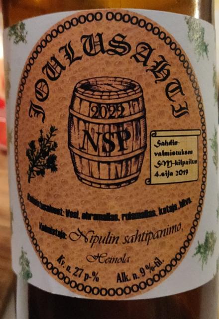 Joulusahti 9.0%, NSP - Nipulin sahtipanimo, Finland