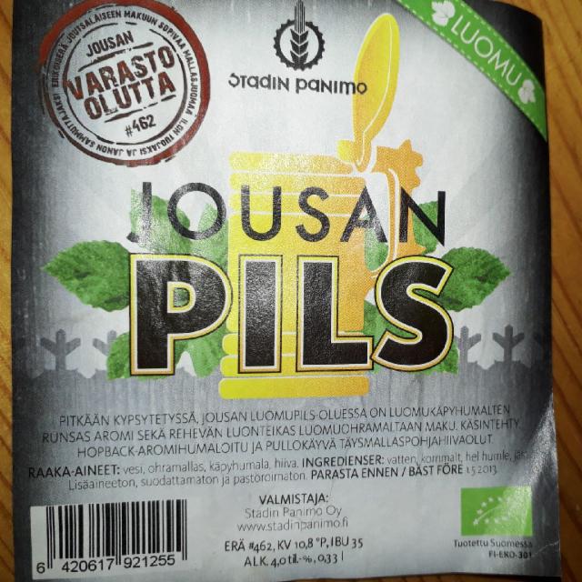 Jousan Pils 4.0%, Stadin Panimo, Finland