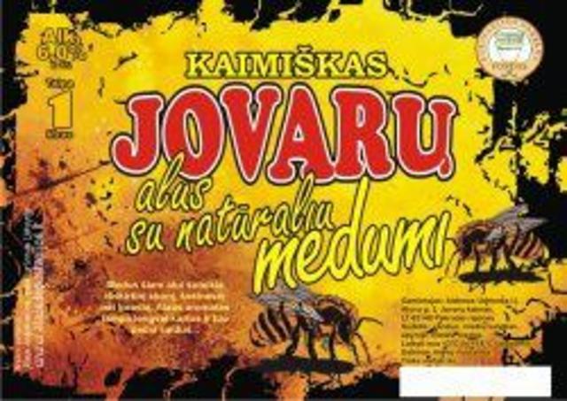 Jovarų Su Medumi 6.0%, A. Udrienes I.Į. Jovarų Alus, Lithuania