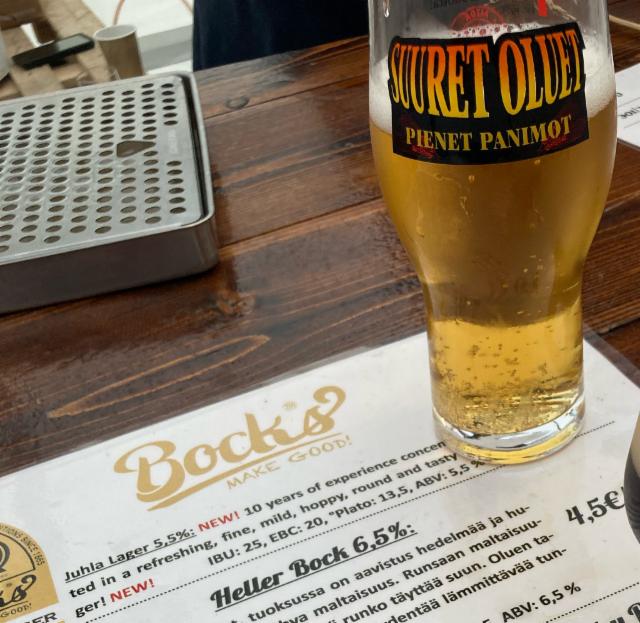 Juhlalager 5.5%, Bock's Corner Brewery, Finland