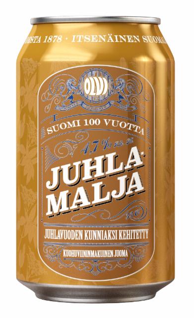 Juhlamalja Suomi 100 Vuotta 4.7%, Olvi, Finland