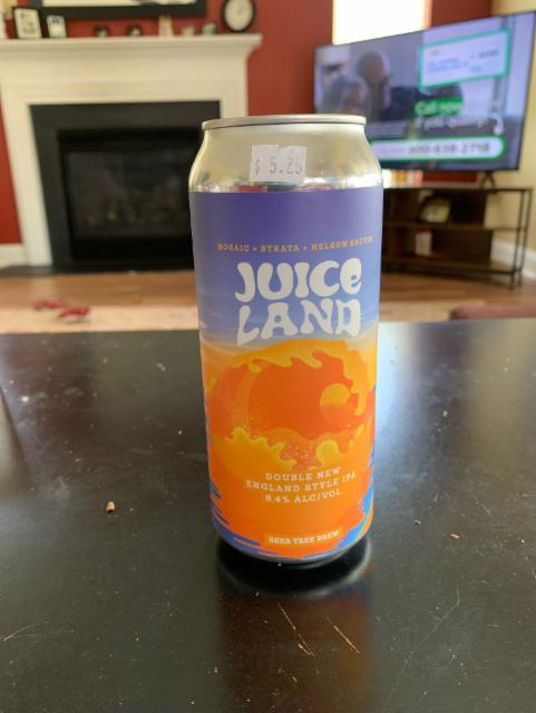 Juice Land (Mosaic, Strata, Nelson Sauvin) 8.4%, Beer Tree Brew, United States