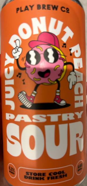 Juicy donut peach pastry sour 6.3%, Play Brew Co, England