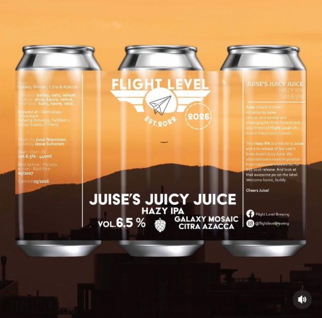 Juise's Juicy Juice 6.5%, Flight Level Brewing, Finland