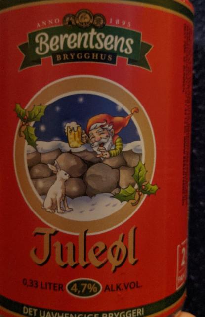 juleøl 4.7%, Berentsens Brygghus, Norway