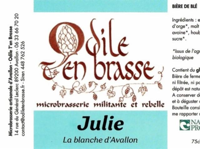 Julie 4.5%, Odile T'En Brasse, France