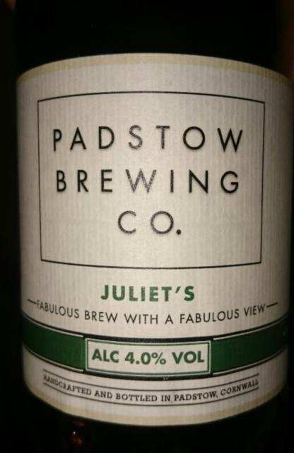 Juliet's 4.0%, Padstow Brewing, England