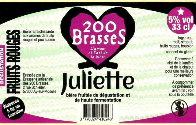 Juliette 5.0%, Brasserie Des 200 Brasses, France
