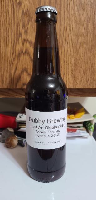 Just An Oktoberfest 5.5%, Dubby Brewing, United States