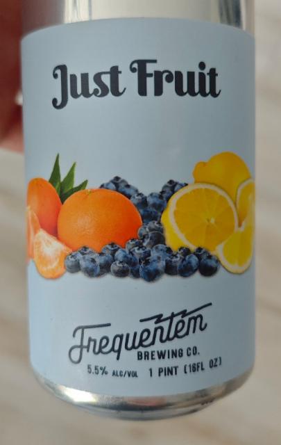 just fruit Blueberry, Meyer lemon, tangerine, Frequentem Brewing Co.
