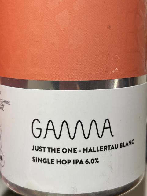 Just The One-Hallertau Blanc 6.0%, Gamma Brewing Company, Denmark