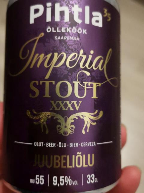Juubeliõlu Imperial Stout XXXV 9.5%, Pihtla Ōlleköök, Estonia