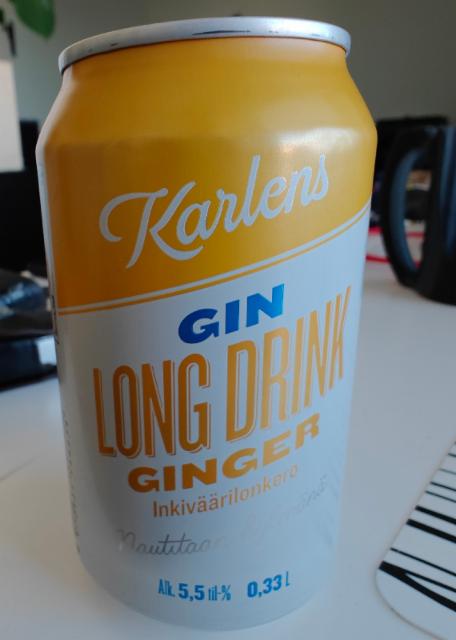 Karlens Gin Long Drink Ginger 5.5%, Lidl Suomi, Finland