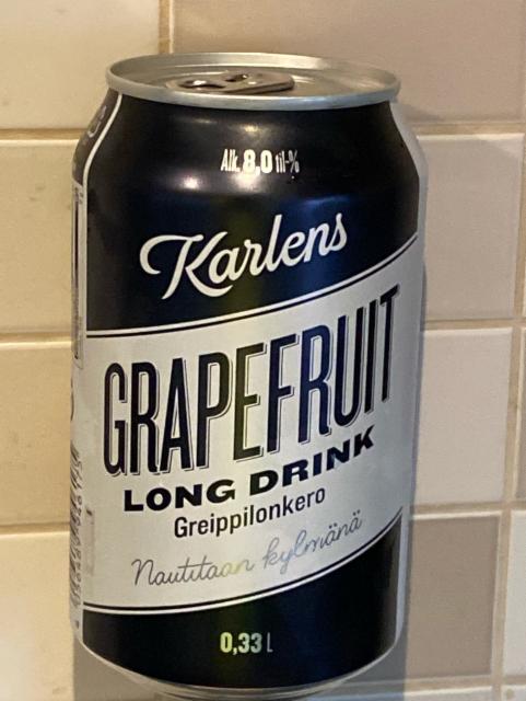 Karlens Grapefruit Long Drink 8.0%, Laitilan Wirvoitusjuomatehdas, Finland