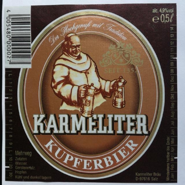 Karmeliter Kupferbier 4.9%, Karmeliter Bräu Bad Neustadt/Salz, Germany