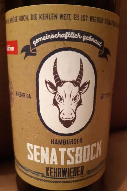 Kehrwieder Hamburger Senatsbock (2023) 9.0%, Kehrwieder Kreativbrauerei, Germany