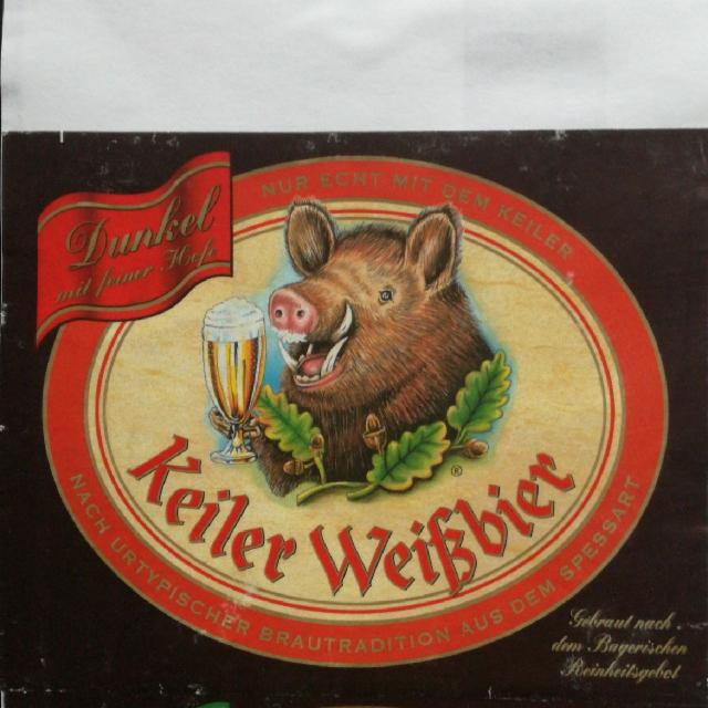 Keiler Weißbier Dunkel 4,9 %, Keiler Bier (Würzburger Hofbräu), Germany