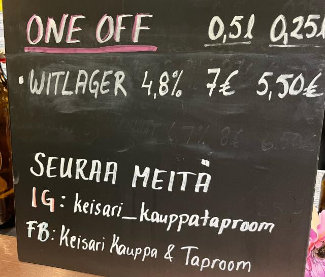 Keisari one-off Witlager 4.8%, Nokian Panimo, Finland