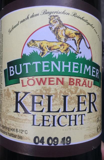 Keller Leicht 2.5%, Löwenbräu Buttenheim, Germany