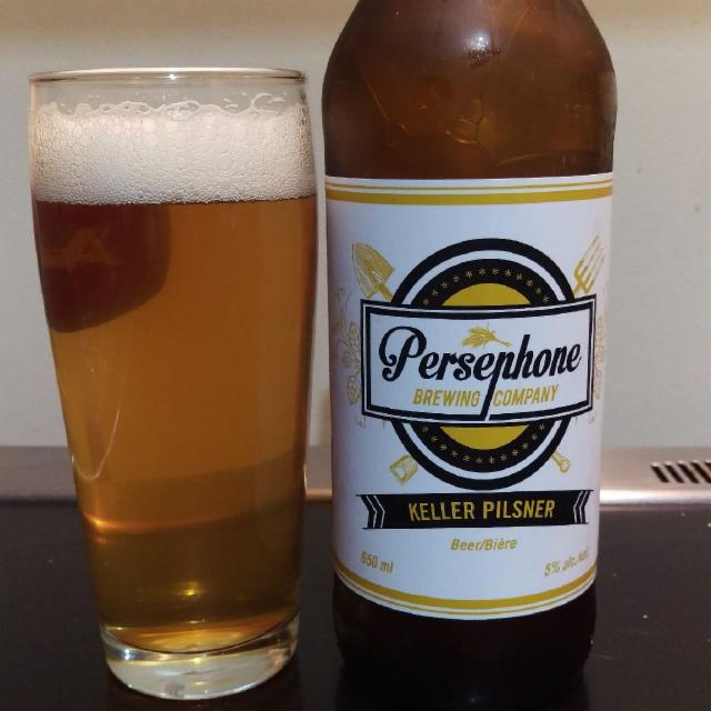 Keller pilsner 5.0%, Persephone Brewing, Canada