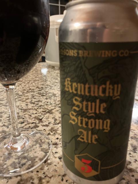 Kentucky Style Strong Ale 9.0%, 3 Sons Brewing Company, United States