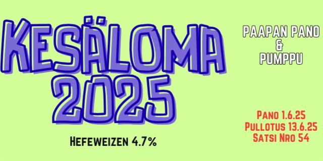 Kesäloma 2025 4.7%, Birchbrook Brewery, Finland