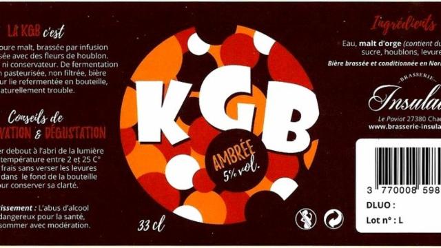 KGB Ambrée 5.0%, Brasserie Insulaire, France