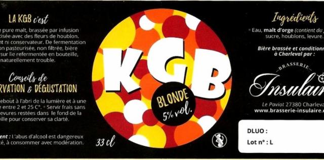 KGB Blonde 5.0%, Brasserie Insulaire, France