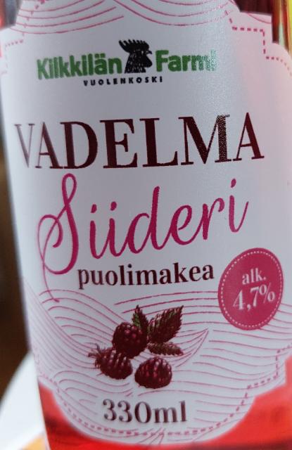 Kilkkilän Farmi Vadelma Siideri 4.7%, Pihamaa Viinitila & Panimo, Finland