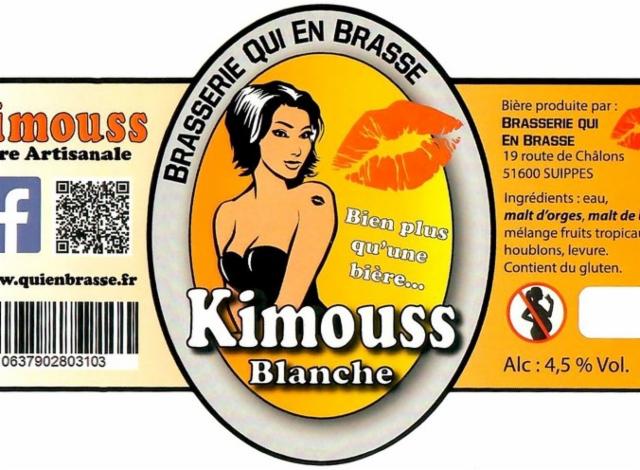 Kimouss Blanche 4.5%, Brasserie Qui En Brasse (Kimouss), France