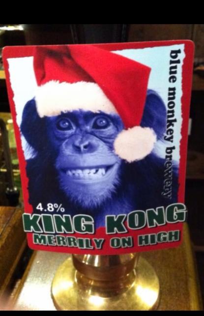 King Kong Merrily On High 4.8%, Blue Monkey Brewery, England