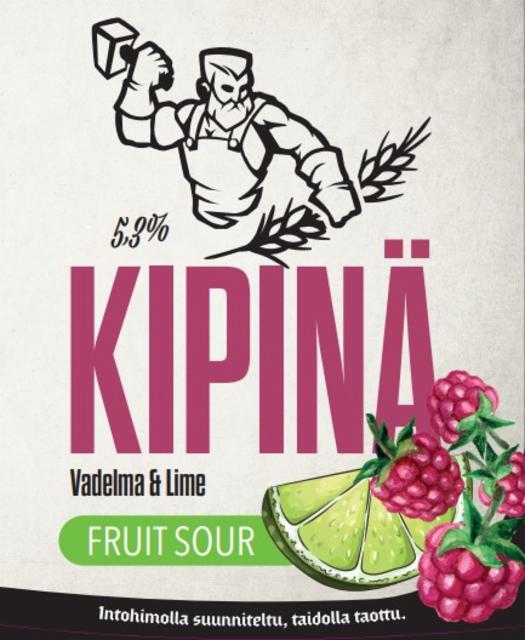 Kipinä: Vadelma & Lime 5.3%, Mallassepät, Finland