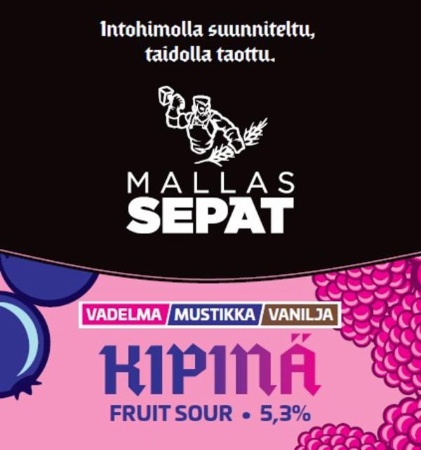 Kipinä: Vadelma Mustikka Vanilja 5.3%, Mallassepät, Finland