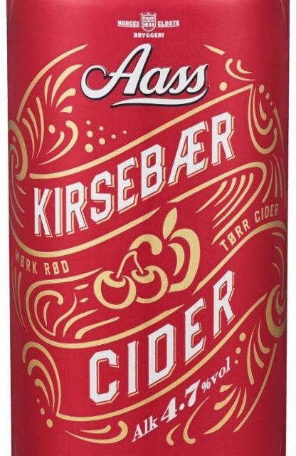 Kirsebær CIDER 4.7%, Aass Bryggeri, Norway