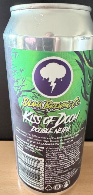 Kiss of Doom, Salama Brewing Company
