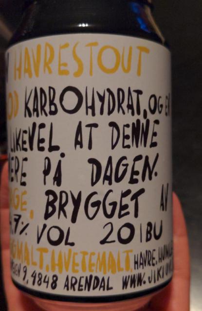 Kjetil Jikiun Havrestout 4.7%, Arendals Bryggeri AS, Norway