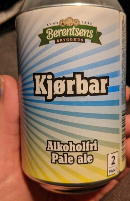 Kjørbar alkoholfri pale ale 0.5%, Berentsens Brygghus, Norway