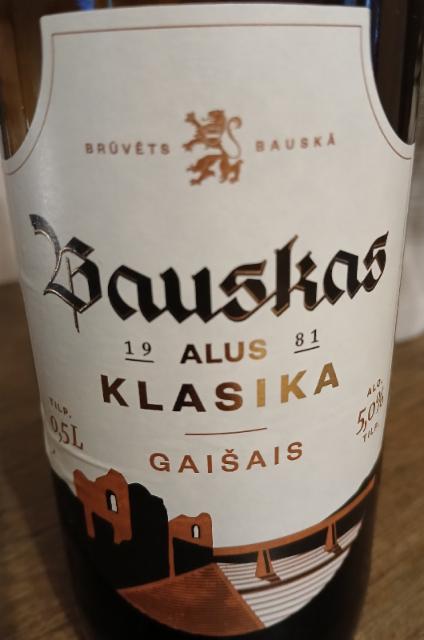 Klasika gaišais 5.0%, Bauskas Alus, Latvia