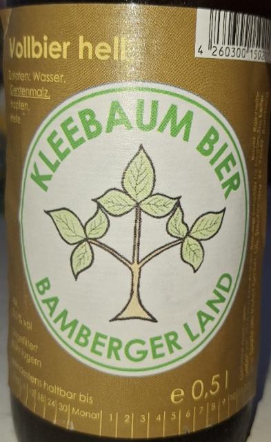 Kleebaum Bier Bamberger Land 5.0%, Brauerei Drei Kronen Scheßlitz, Germany