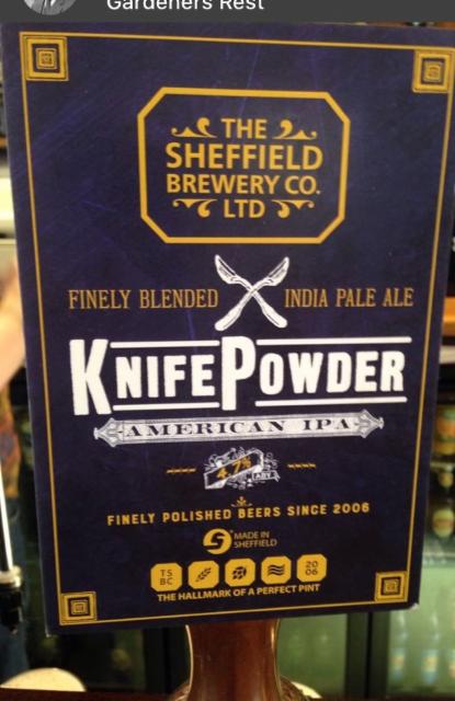 Knife Powder 4.7%, The Sheffield Brewery, England