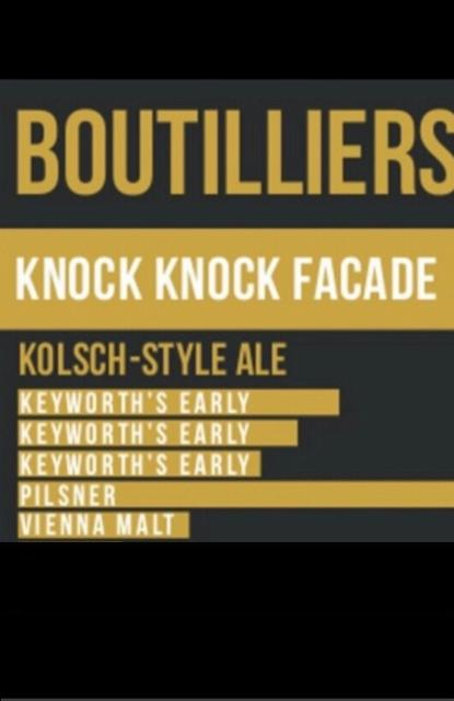 Knock Knock Facade 5.1%, Boutilliers Ltd, England