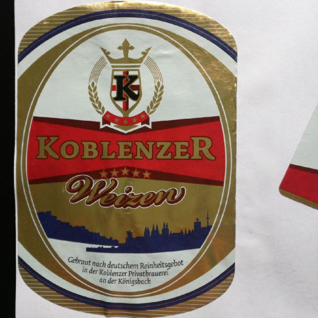 Koblenzer Weizen / Weissbier 5.1%, Koblenzer Brauerei, Germany