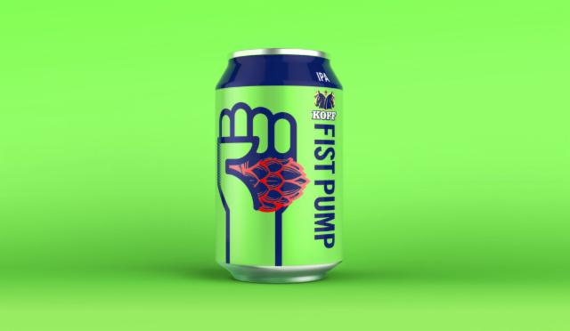 KOFF Fist Pump 5.0%, Sinebrychoff (Carlsberg Group), Finland