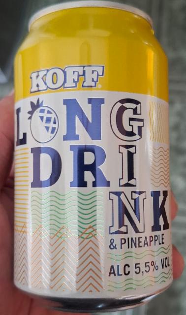 KOFF long drink pineapple 5.5%, Sinebrychoff (Carlsberg Group), Finland