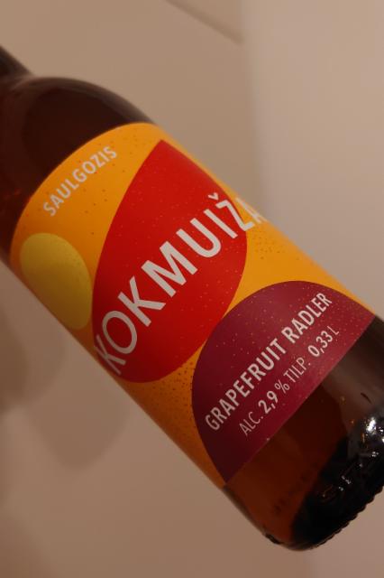 Kokmuiža Grapefruit Radler 2.9%, Valmiermuižas Alus, Latvia