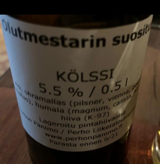 Kölssi 5.5%, Perhon Panimo, Finland