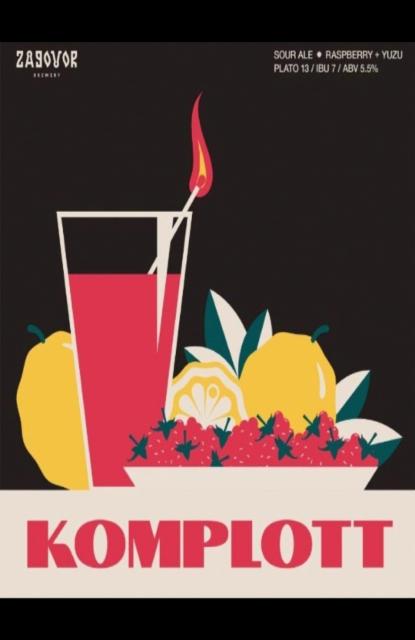 Komplott Raspberry & Yuzu 5.5%, Zagovor Brewery, Russia