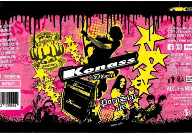 Konass Southbeer Porn Star Ale 5.0%, Les Brasseurs De L'Esterel (Riviera Beer), France