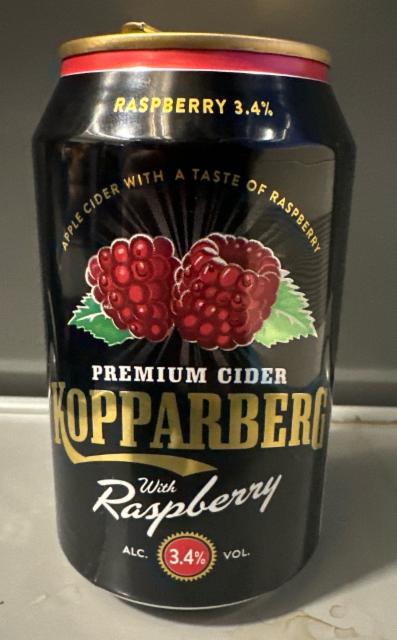 Koppaberg with Raspberries 3.4%, Kopparbergs Bryggeri, Sweden