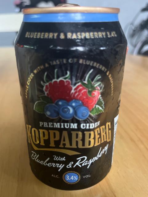 Kopparberg with Blueberry and Raspberry 3.4%, Kopparbergs Bryggeri, Sweden